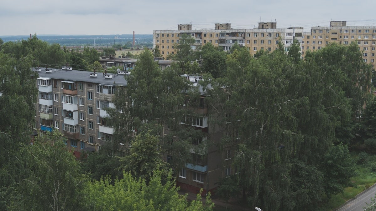 green trees near brown concrete building during daytime